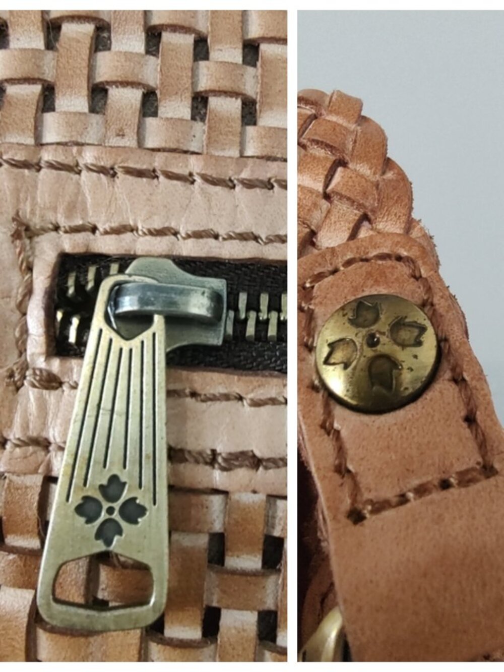 NEW Patricia Nash woven leather crossbody w/tassel NWT - Picture 5 of 12